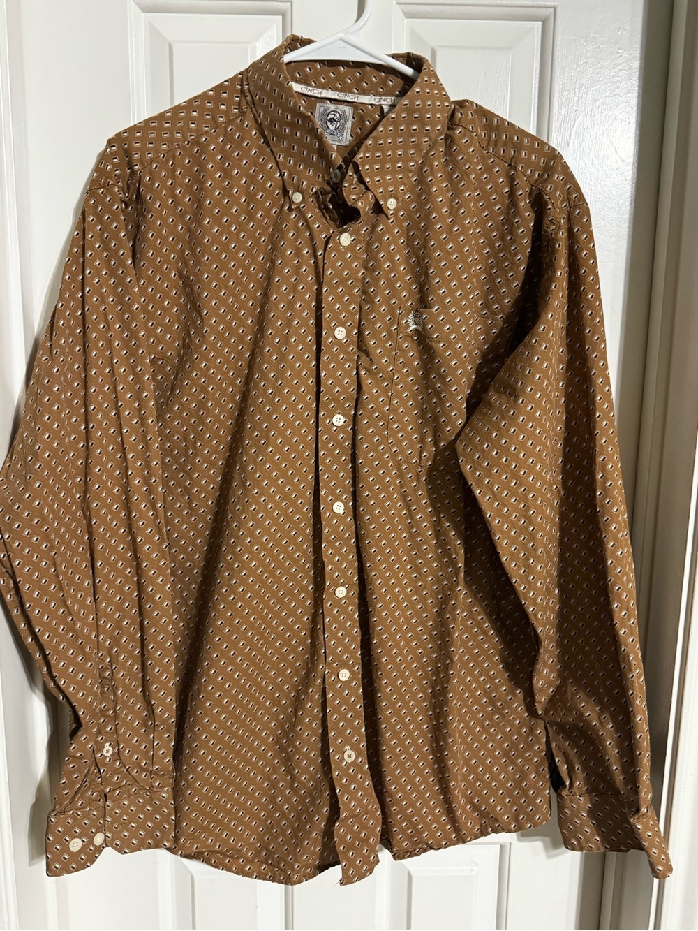 Cinch Men's Brown Patterned Western Shirt